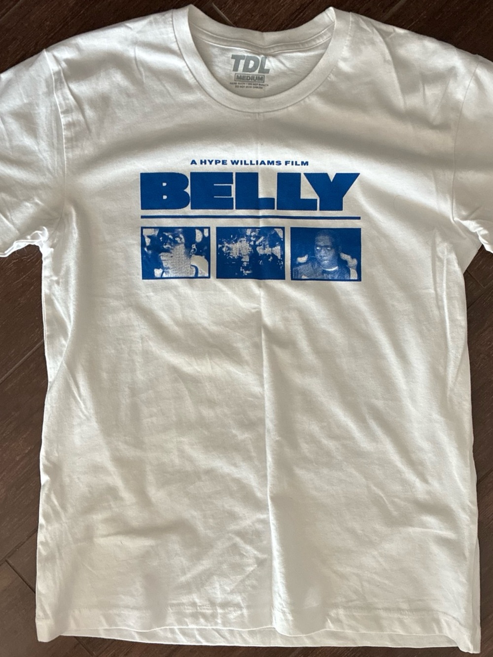 NWOT Belly Graphic T-Shirt - White with Blue Print